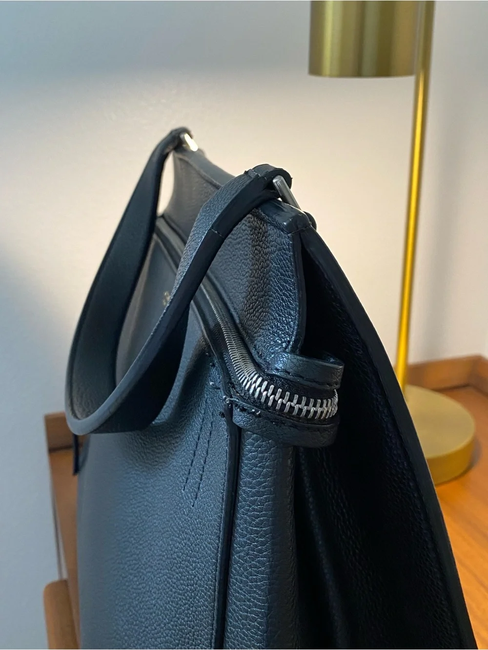 Celine Black Leather Satchel with Top Handle